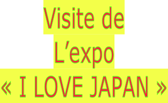 Visite de  L’expo  « I LOVE JAPAN »